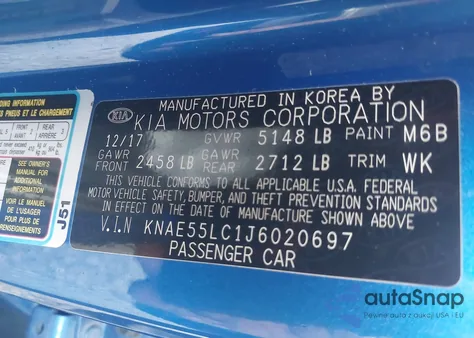 2018 Kia Stinger Gt2 from USA, damaged, VIN KNAE55LC1J6020697